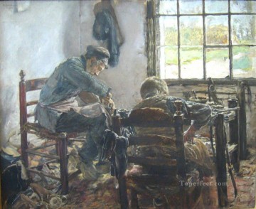 Max Liebermann Painting - shoemaker 1881 Max Liebermann German Impressionism